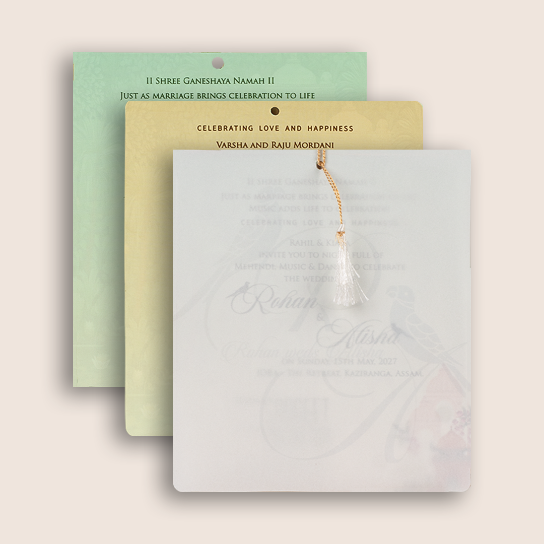 Beige Palace Door Style Laser Cut Wedding Invitation – KFR17200