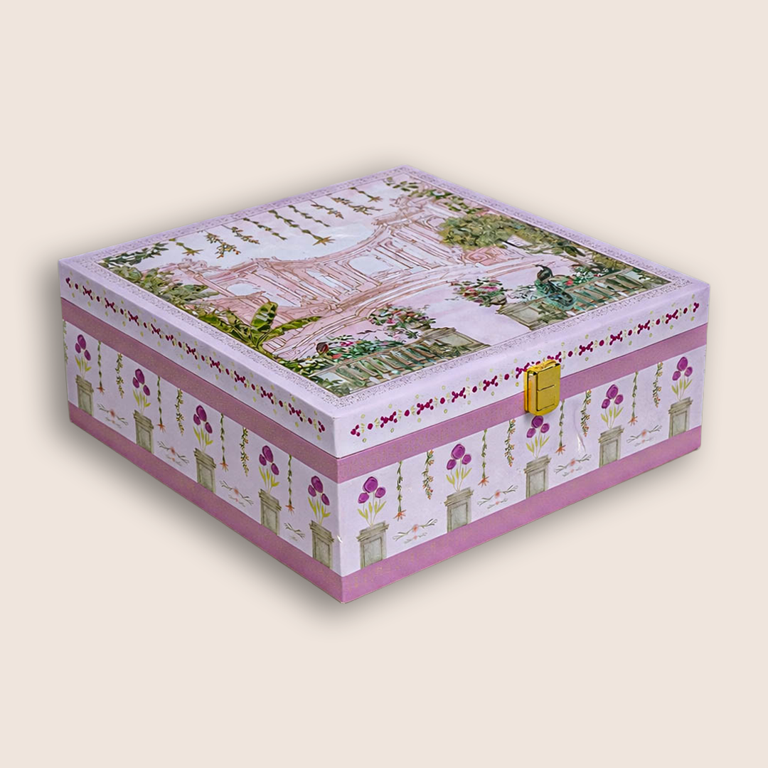 Pastel Pink Palace Luxury Sweet Jar Box-KBX10106