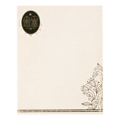White Traditional Floral Wedding Card-KNK4544