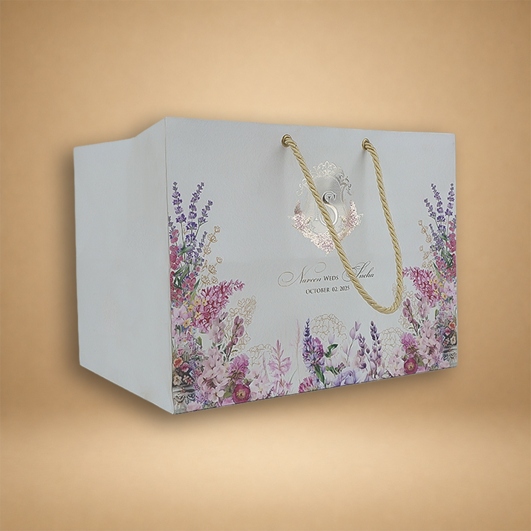Lavender Premium Floral Luxury Invitation Box - KNLW20256