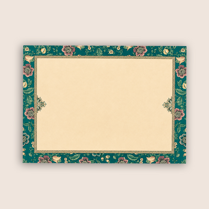 Green Floral Door Style Wedding Card - KAA05410