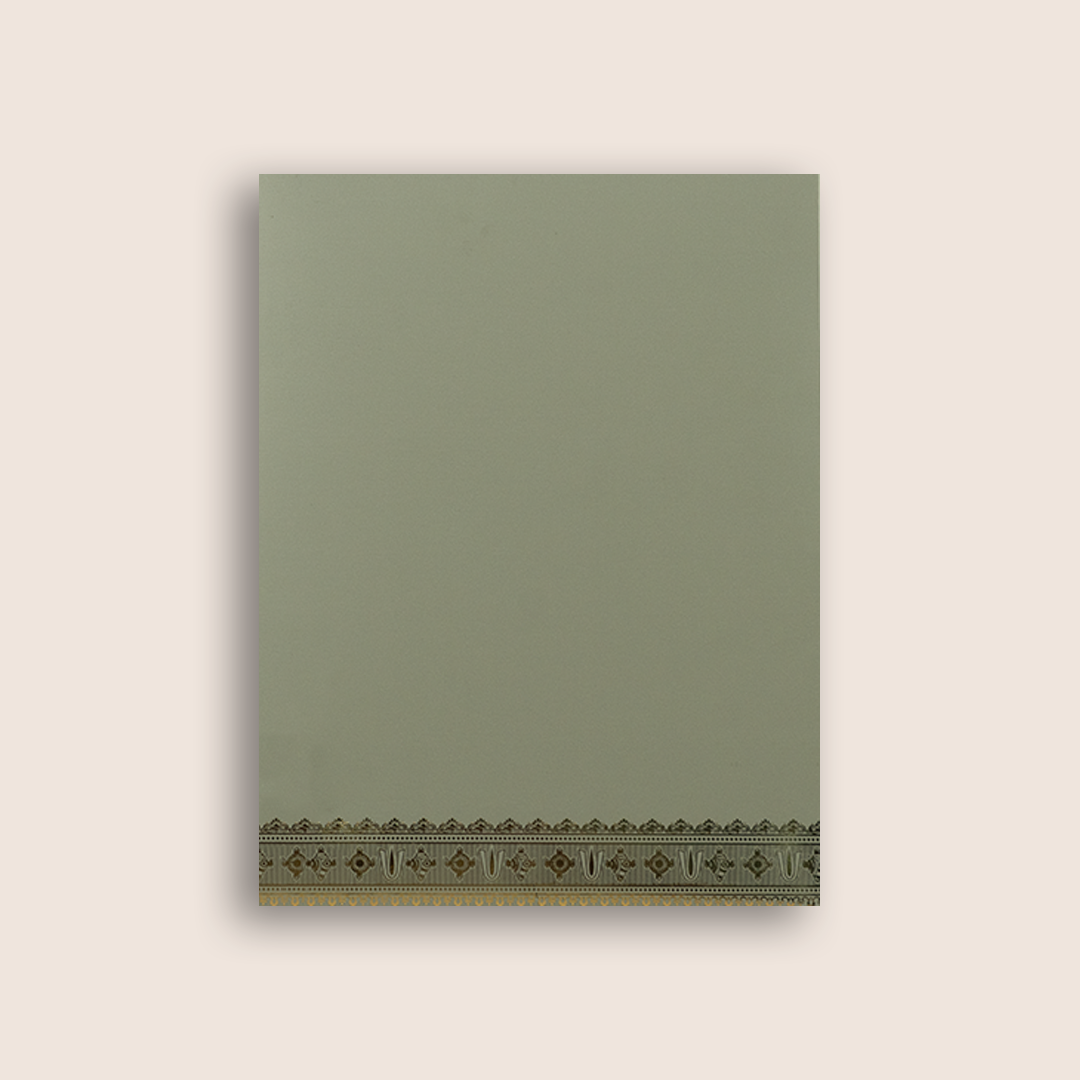 Grey Vaishnava Tilak Door Style Wedding Card - KNRR8708G