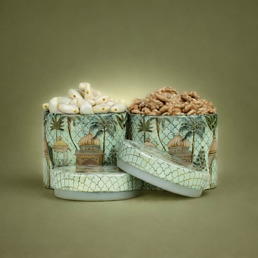 Green Peacock Palace Return Gift Hamper-GNBT9503