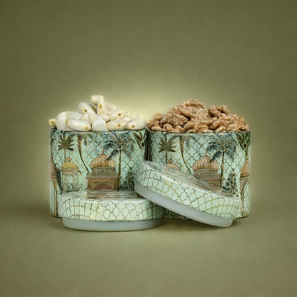 Green Peacock Palace Return Gift Hamper-GNBT9503