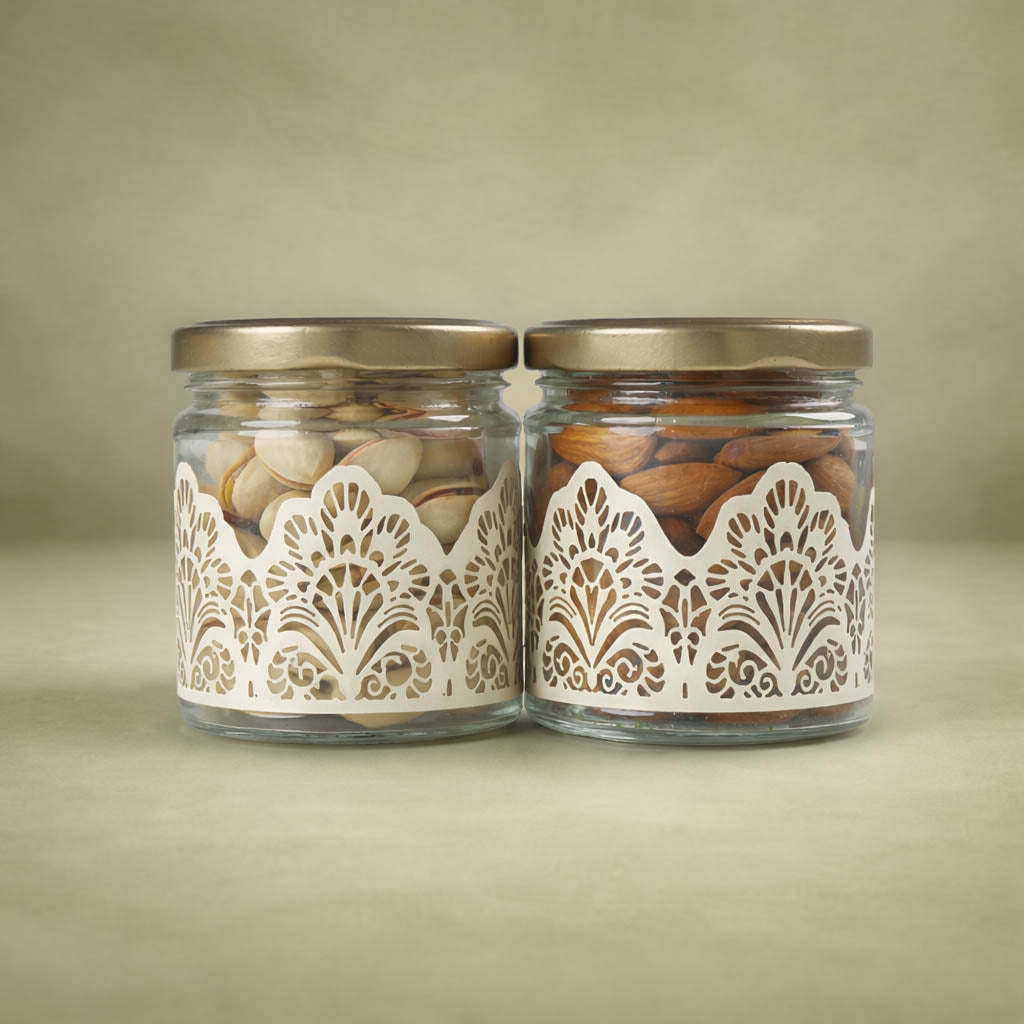 Cream Gold Laser-Cut Luxury Invitaion Box-KNLW20246