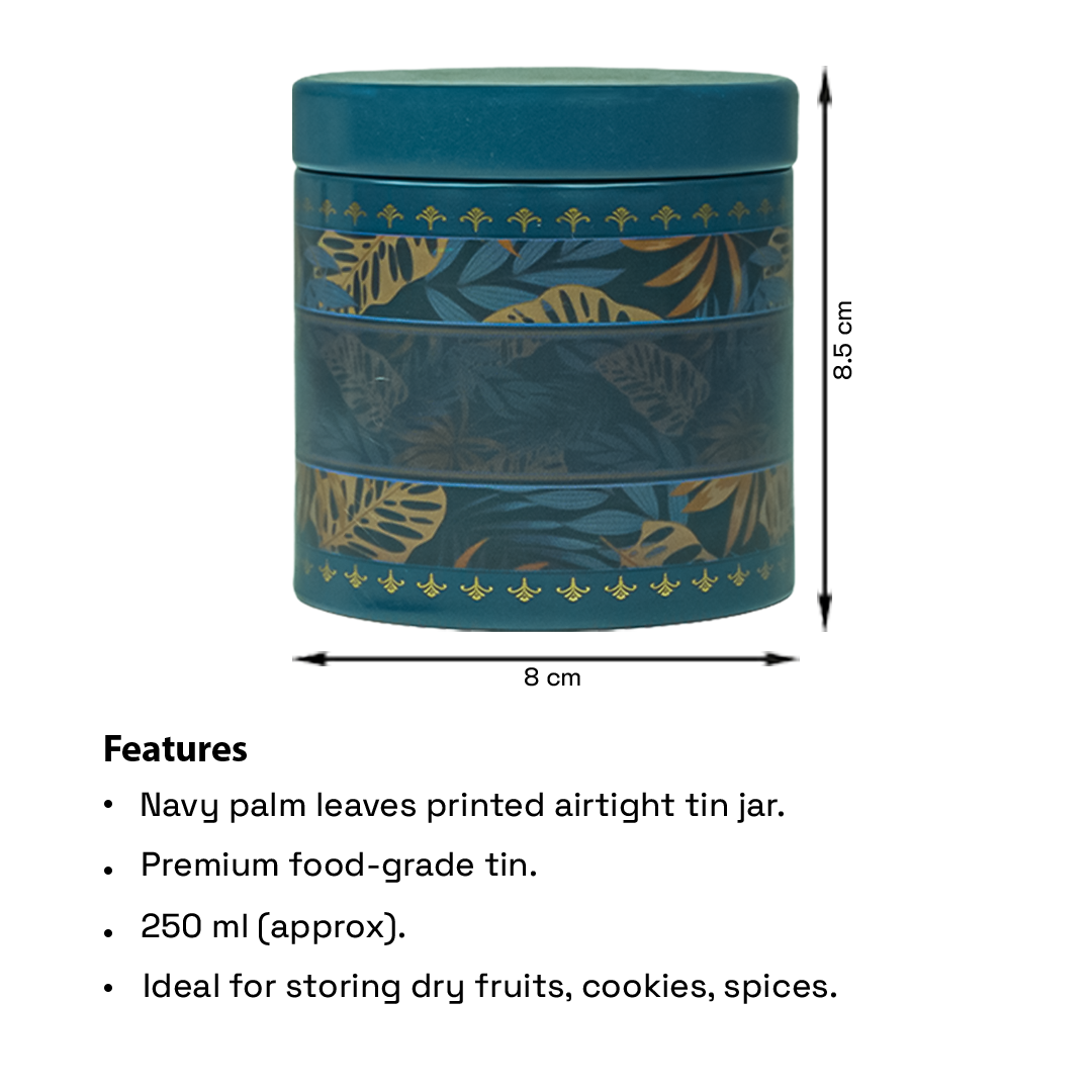 Navy Palm Return Tin Gift-GNT9915