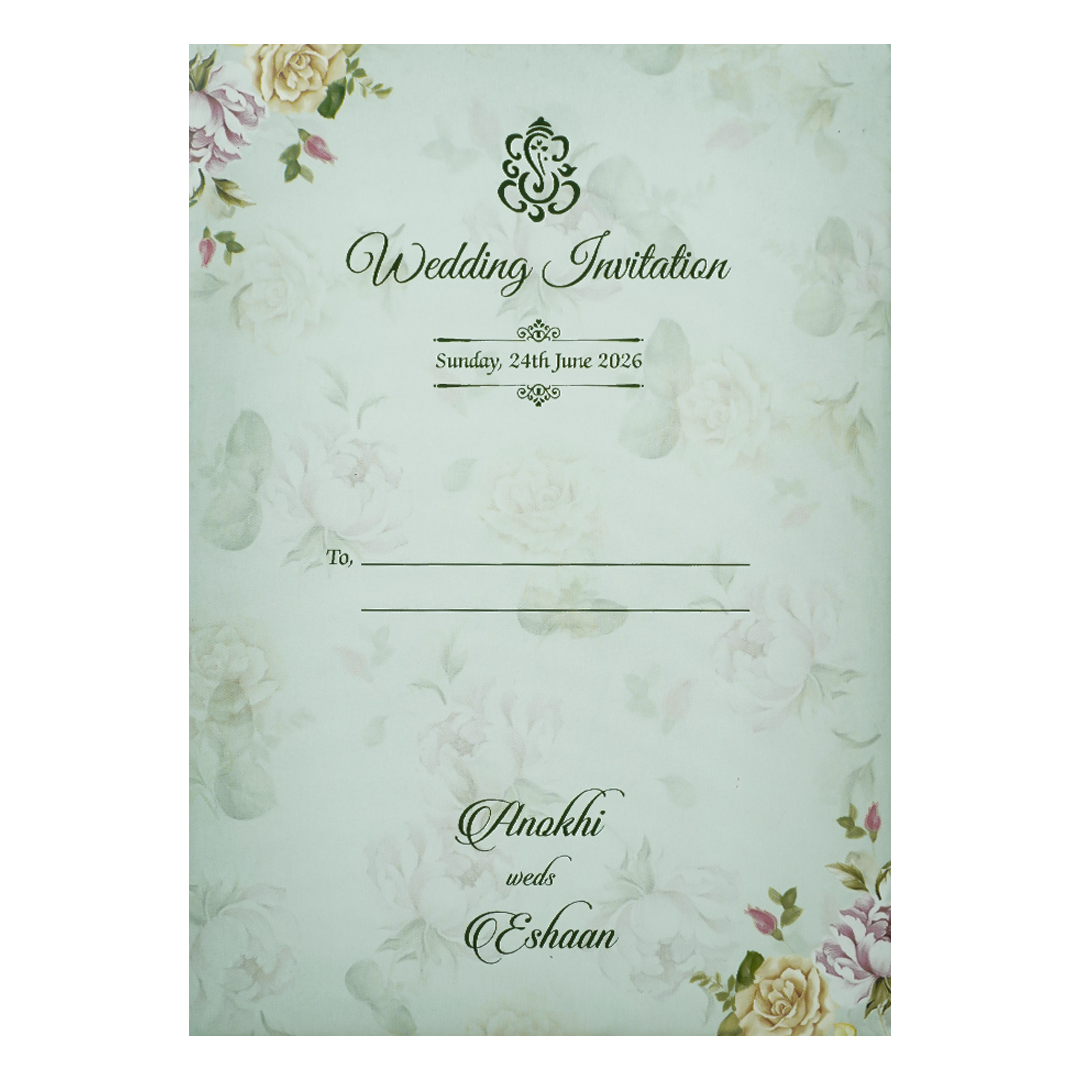 Vellum Floral Wedding Card-KJTS3634