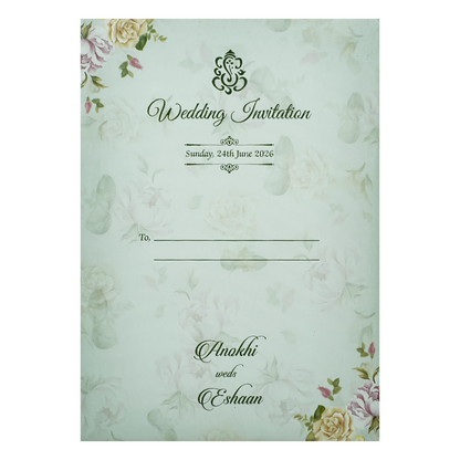 Vellum Floral Wedding Card-KJTS3634