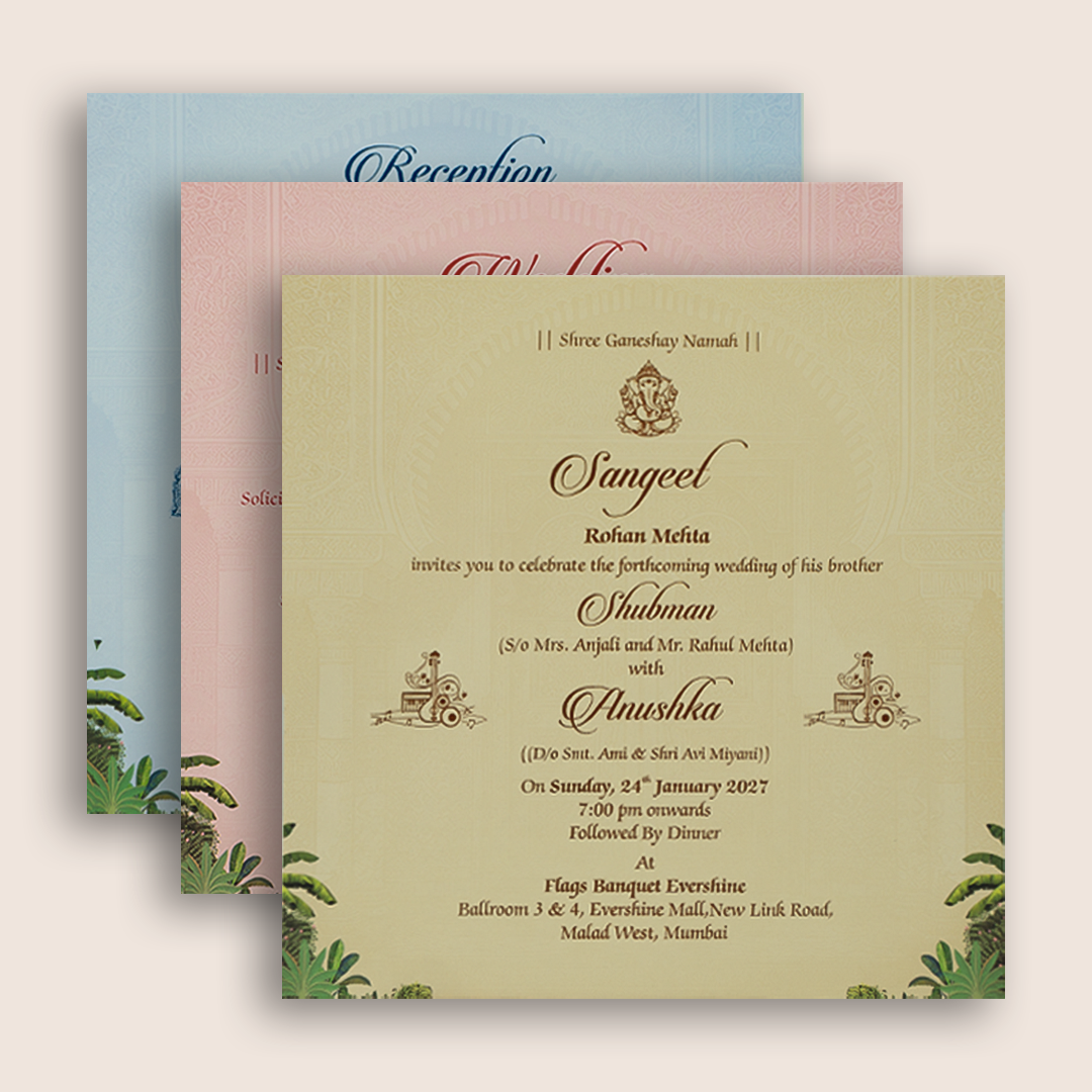 White Peacock Laser-Cut Padded Wedding Card - KRB10620