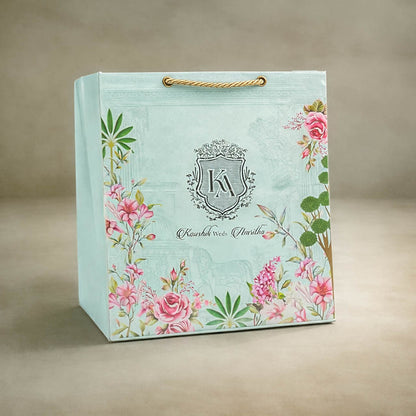 Blue Pink Floral Luxury Invitation Box-KNLW202531