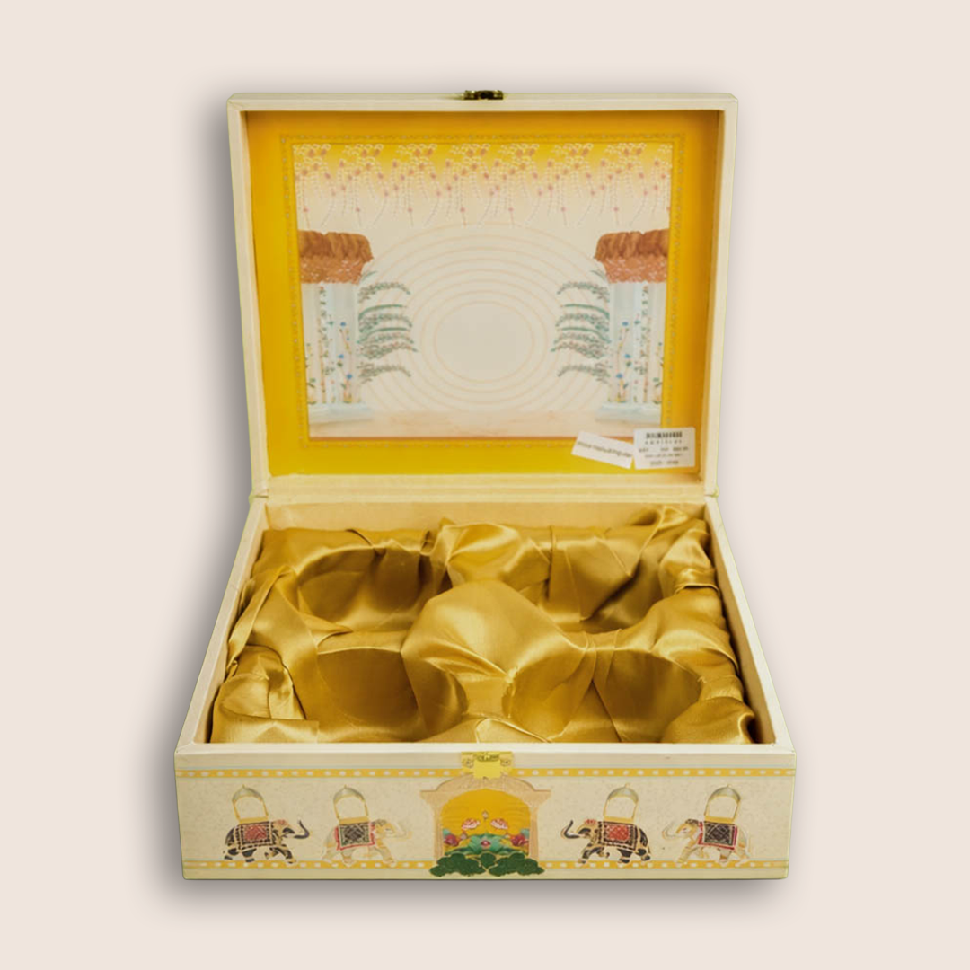 Yellow Elephant Themed Luxury Sweet Jar Box-KBX10102