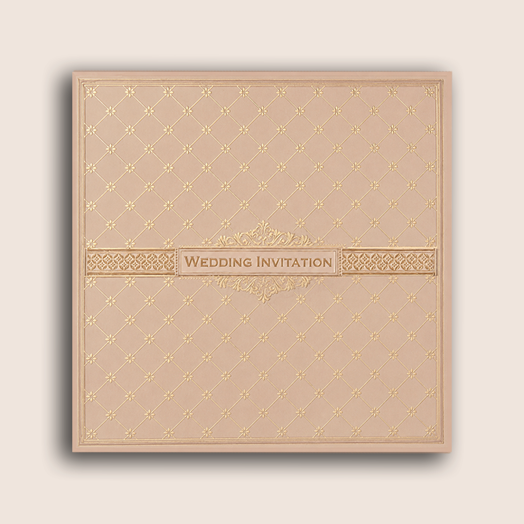 Pink Floral Lattice Wedding Card - KNRS6901