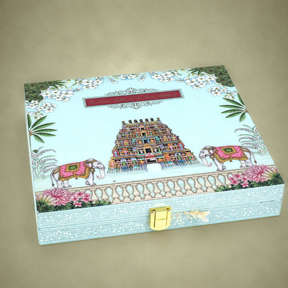 Blue Premium Temple Arch Luxury Invitation Box – KNLW202572