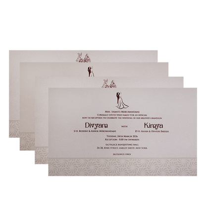 Pastel Pink Monogram Elegant Wedding Invitation Card-KPR24550