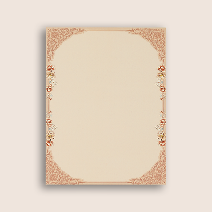 Peach Floral Wedding Invitation -  KAA05160
