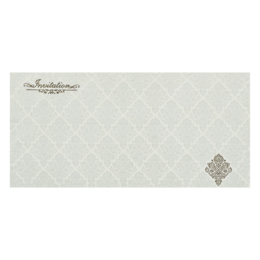 White Floral Wedding Card-KNKS6610
