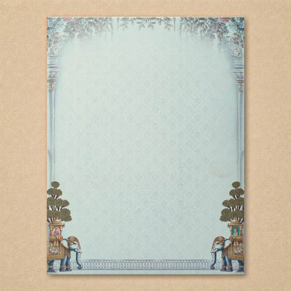 Blue Bride Groom Door Style Wedding Card-KNKC4092