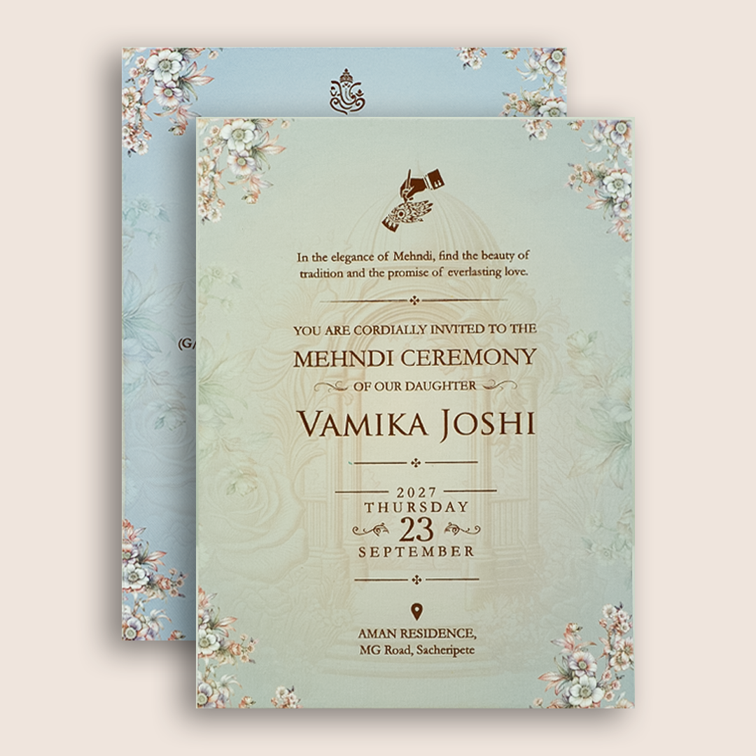 Pastel Lavender Door Style Wedding Invitation - KVN08120