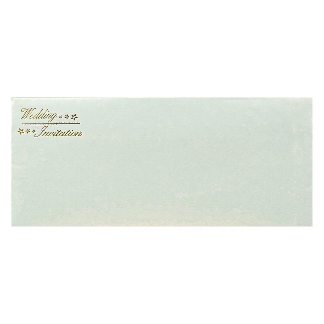 White Gold Foil Floral Wedding Card-KNK3686