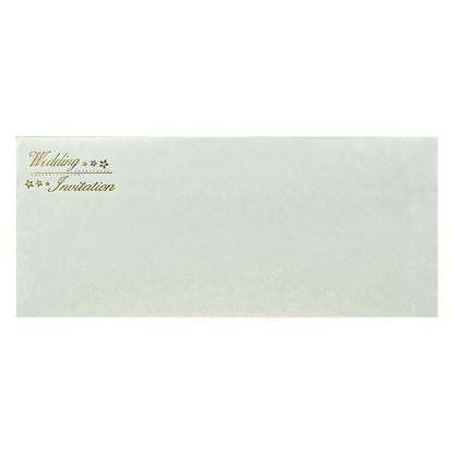 White Gold Foil Floral Wedding Card-KNK3686