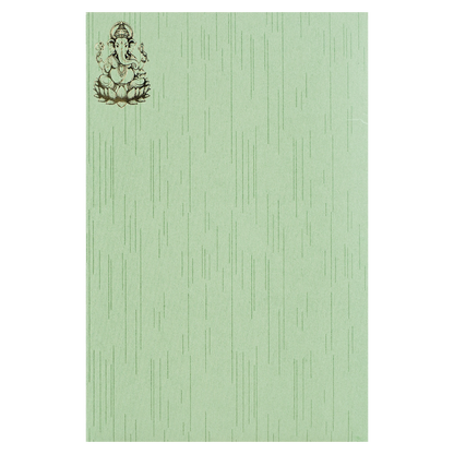 Green Floral Ganesha Wedding Card-KNKR051GN
