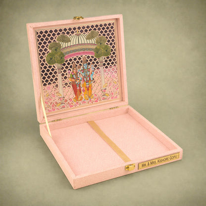 Pink Premium Temple Arch Luxury Invitation Box - KNKUP055