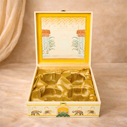Yellow Elephant Themed Luxury Sweet Jar Box-KBX10102