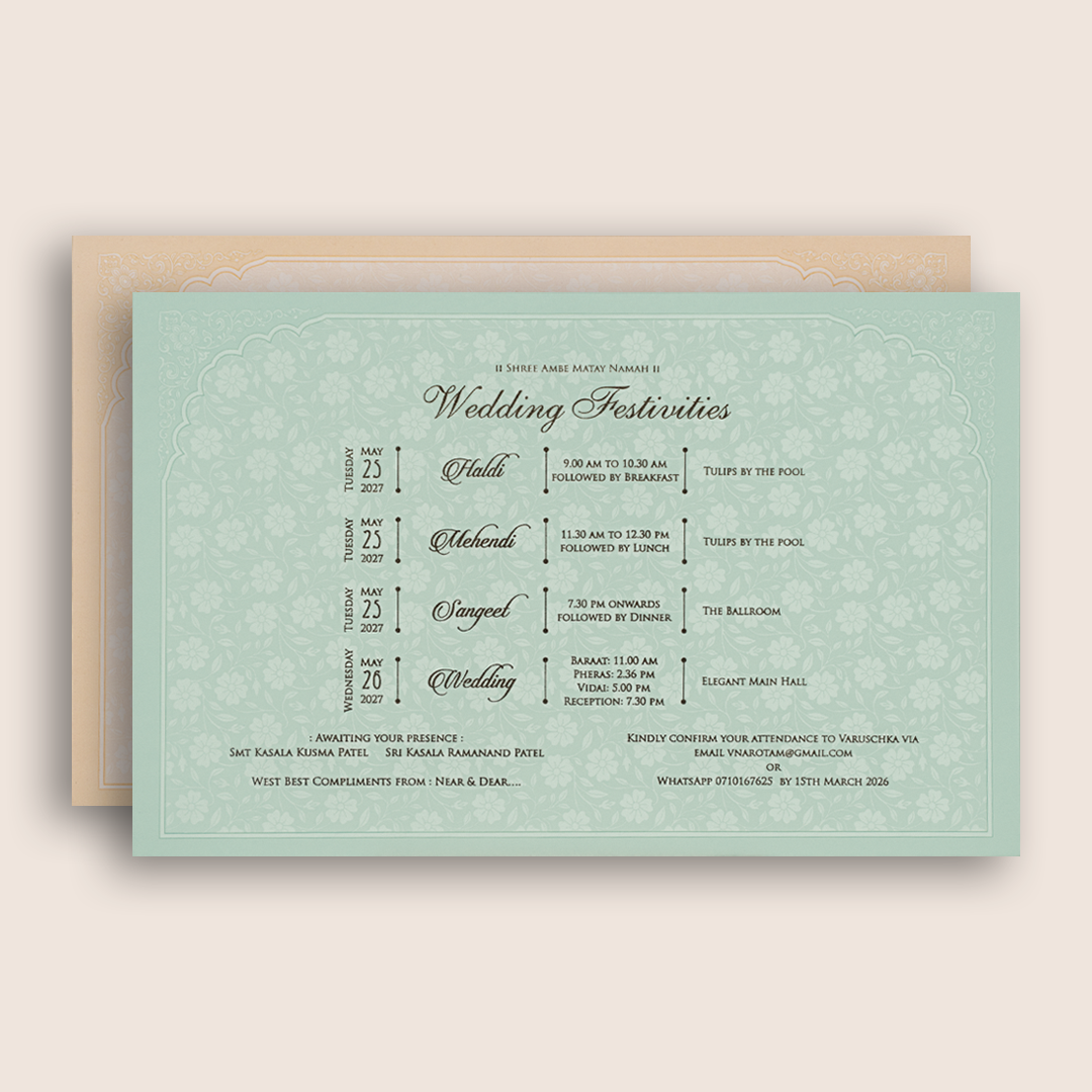 White Embossed Bride Groom Padded Wedding Card - KRE29320