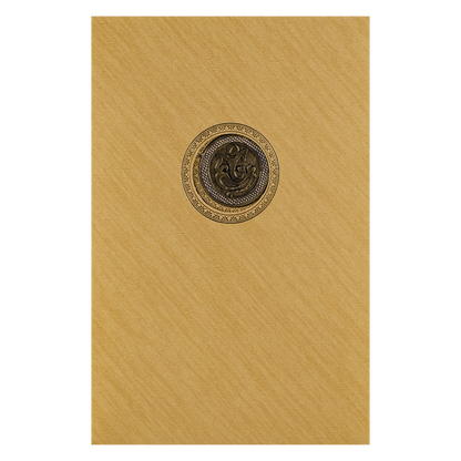 Gold Floral Door Style Wedding Card-KNCM049G