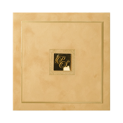 Check out Luxury Gold Square Padded Wedding Card at best price. ✅WhatsApp Support ✅Express Delivery. | King of Cards.