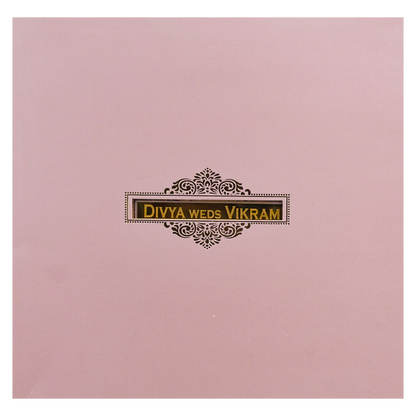 Pink Padded Floral Wedding Card-KNPO5573P