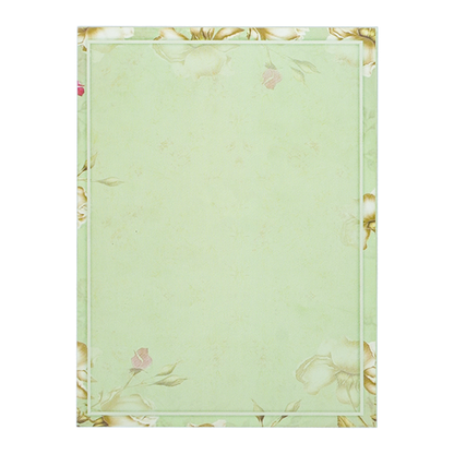 Green Floral Door Style Wedding Card - KNKC4097