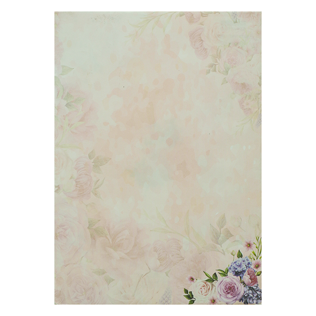 Pink Rose Floral Wedding Card-KNPP683P