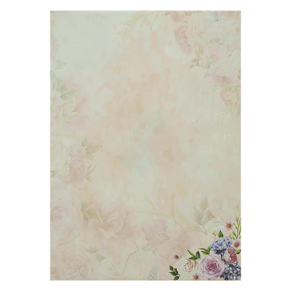 Pink Rose Floral Wedding Card-KNPP683P