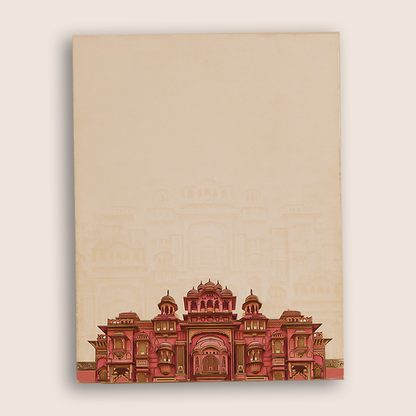 Pink Royal Heritage Design Wedding Card - KAA06290