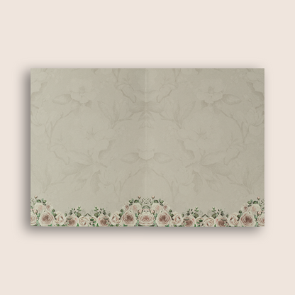 Cream Royal Peacock Wedding Card - KNTY6802