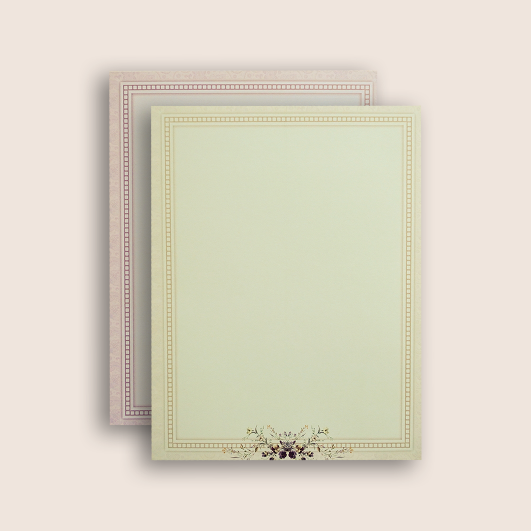 Pastel Pink Floral Wedding Card - KNKJ1139