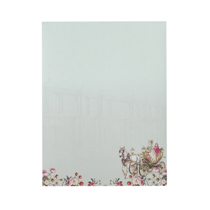 Grey Royal Carriage Wedding Card-KNKC4091