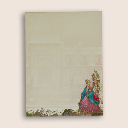 Sandal Laser Cut Bride Groom Padded Wedding Card - KAA05830