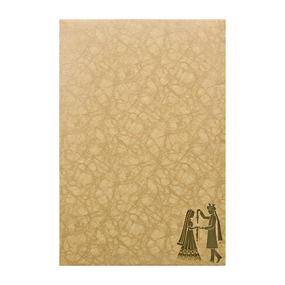 Gold Door Style Bride Groom Wedding Card-KNK3602BR