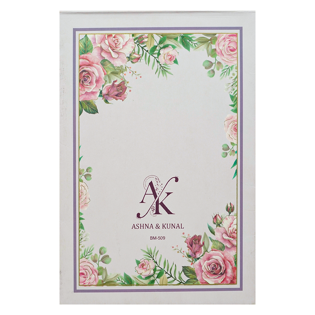 Lavender Rose Floral Wedding Card-KBM05090
