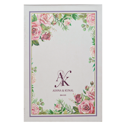 Lavender Rose Floral Wedding Card-KBM05090