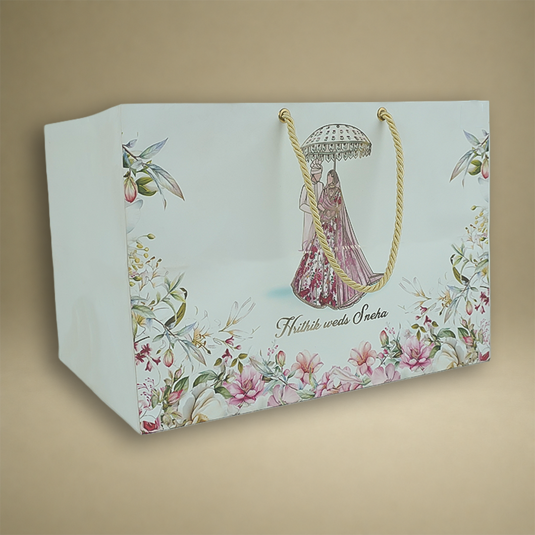 White Premium Bride Groom Luxury Invitation Box - KNLW202540