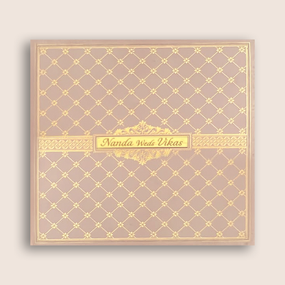 Pink Padded Floral Wedding Card - KNPO5573P