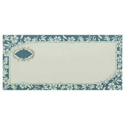 Blue White Floral Wedding Card-KNK2861