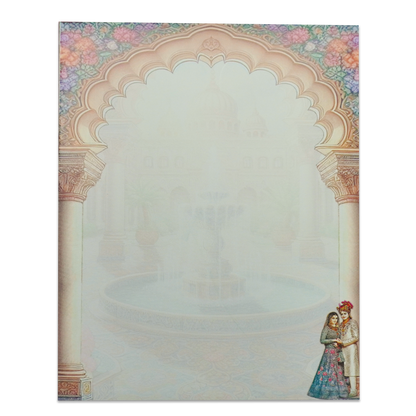 Palace Arch Couple Wedding Card-KNKJ1152