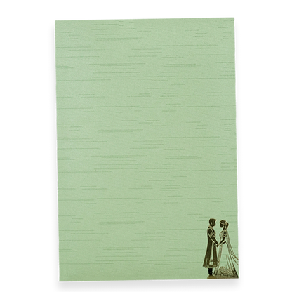Green Floral Bride Groom Wedding Card-KNT2702GN