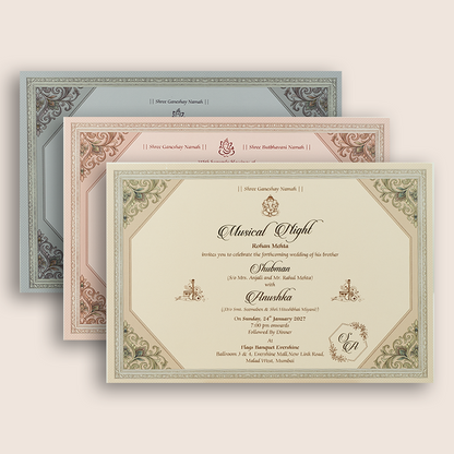 Pink Floral Laser-Cut Padded Wedding Invitation - KRB10850