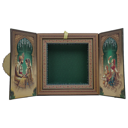 Brown Bride Groom Luxury Invitation Box - KRB09950
