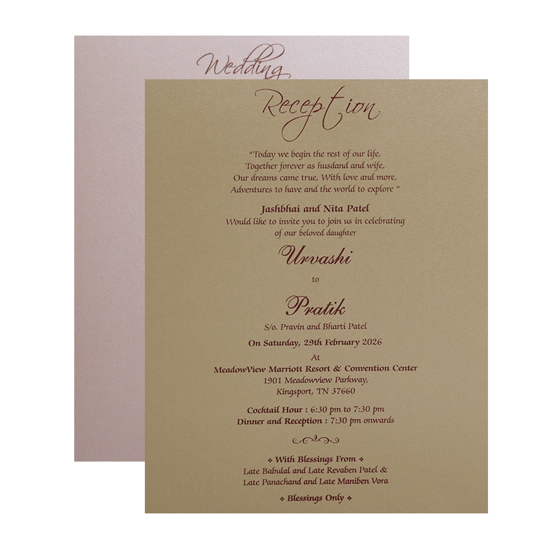 Green Floral Frame Padded Wedding Card - KMMWD1116